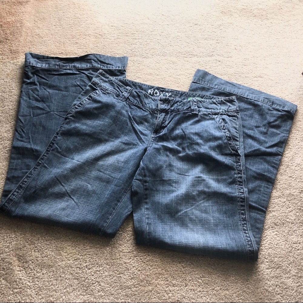 Roxy San-o Wide Leg Chambray Trouser Jeans
